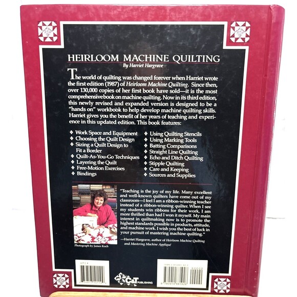 Heirloom Machine Quilting   Book   By    Harriet Hargrave Signed - Picture 2 of 8